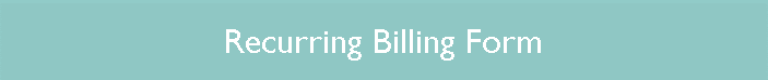 Recurring Billing Form